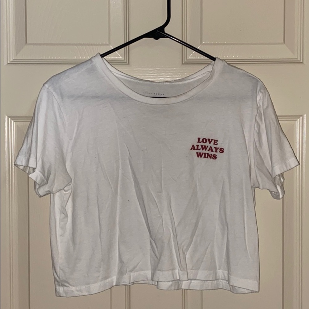 Love Always Wins Cropped Graphic Tee